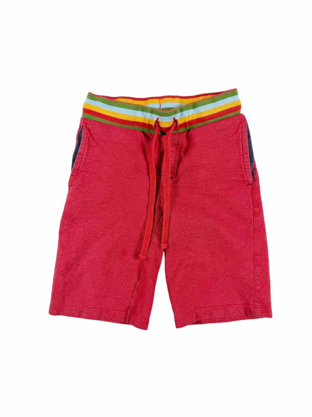Little Green Radicals Organic Cotton Sweat Shorts Red Rainbow Size 6–7 Years